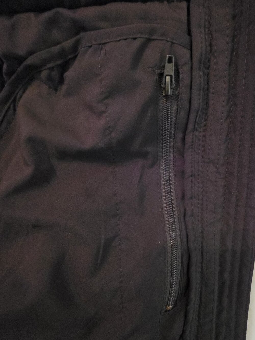 Andrew Mark Stretch Mid-Length Black Puffer Jacket — Size Small - Picture 10 of 11